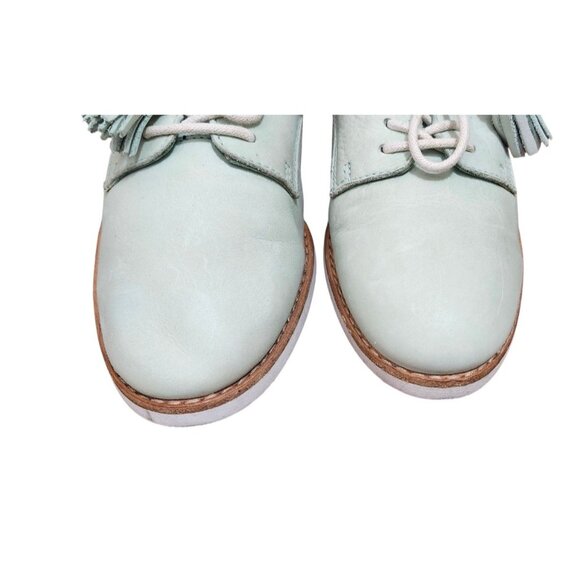 COACH Zinnia Mint Leather Oxford Shoes Tassel Detail Classic Chic Size 8 B - Picture 3 of 11